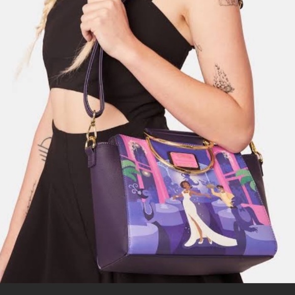 Loungefly Disney Tiana’s Place Crossbody Satchel Bag Purse Princess & Frog - Picture 8 of 9